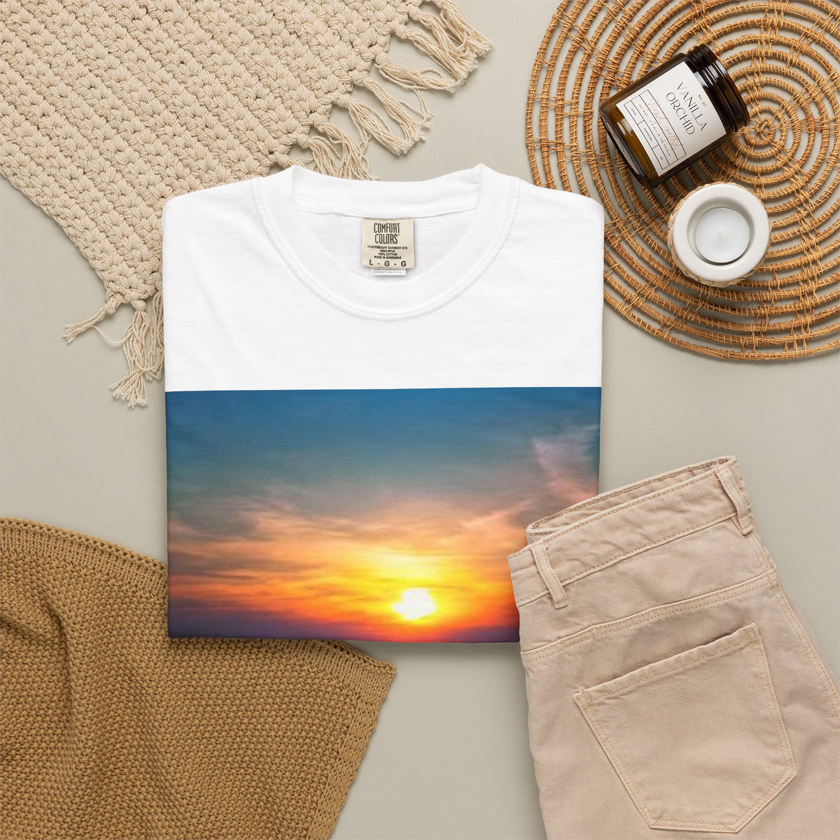 Sunset Beach T-Shirt — Ocean Sunset Photo Tee