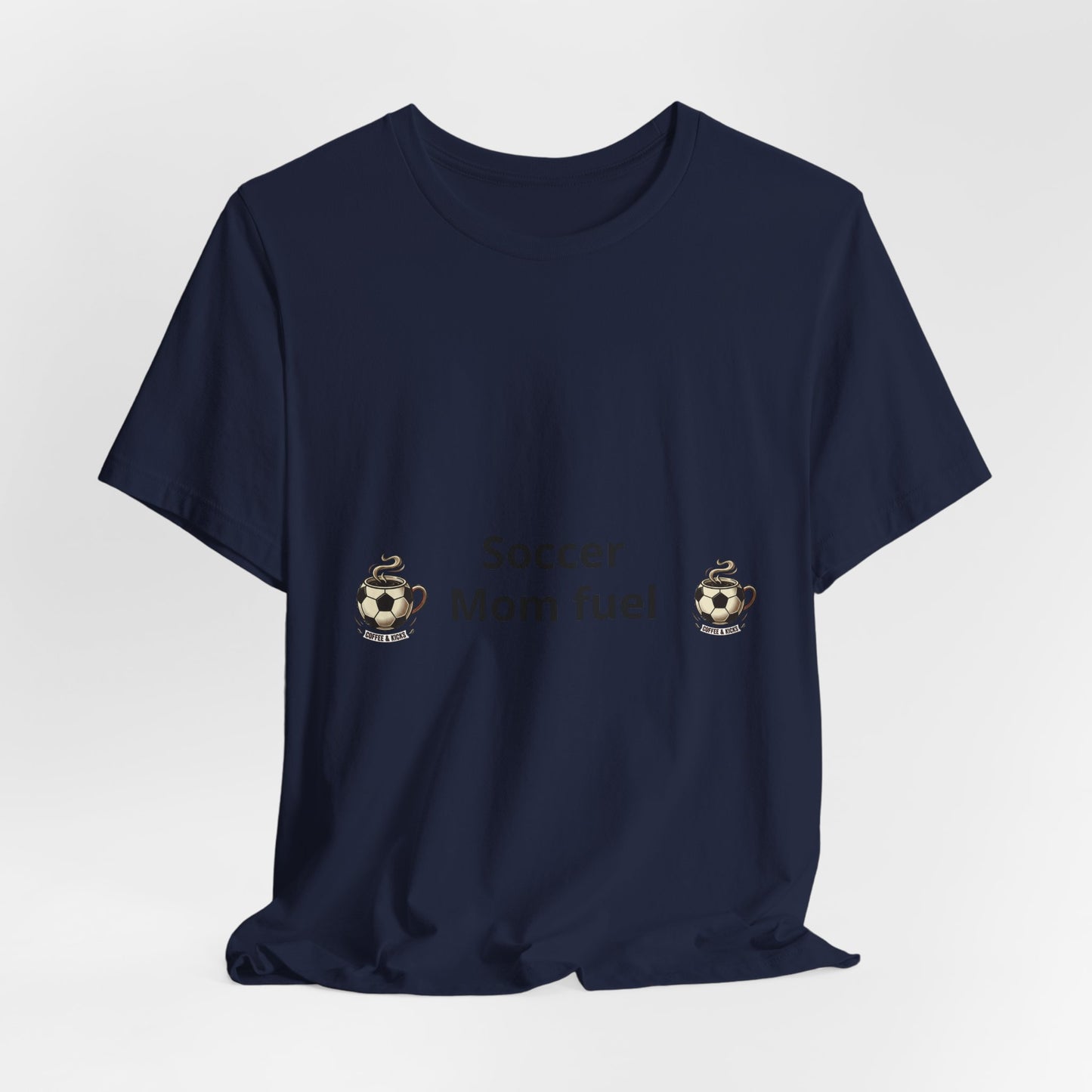 Soccer Mom Fuel T‑Shirt — Coffee & Soccer Ball Graphic Tee