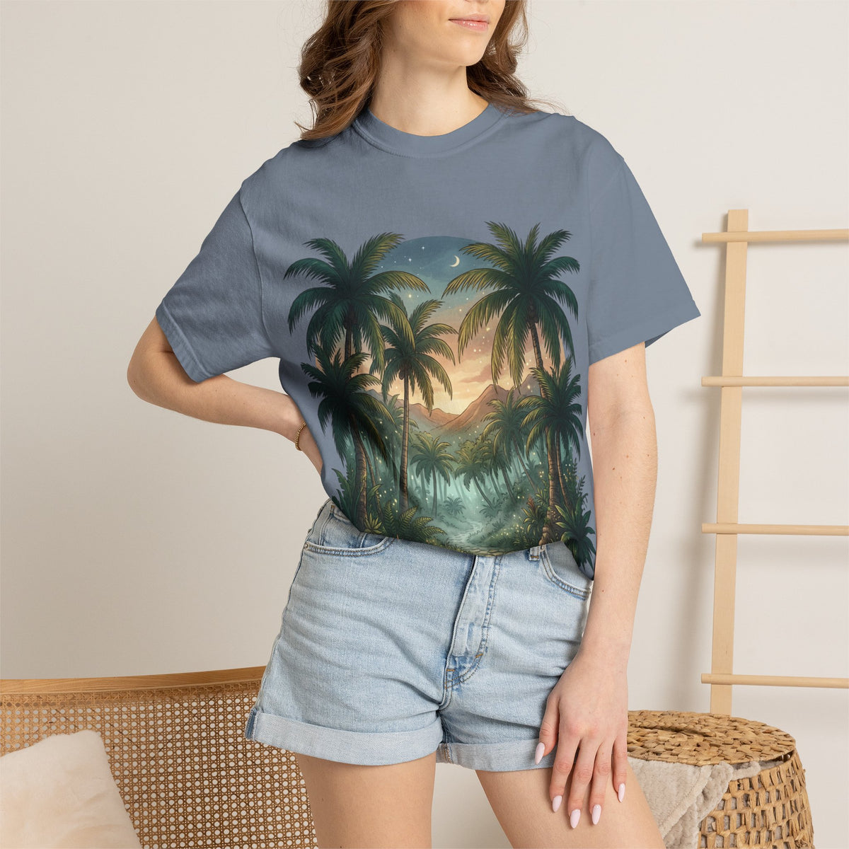 Tropical State of Mind T-Shirt — Palm Tree Sunset Graphic Tee