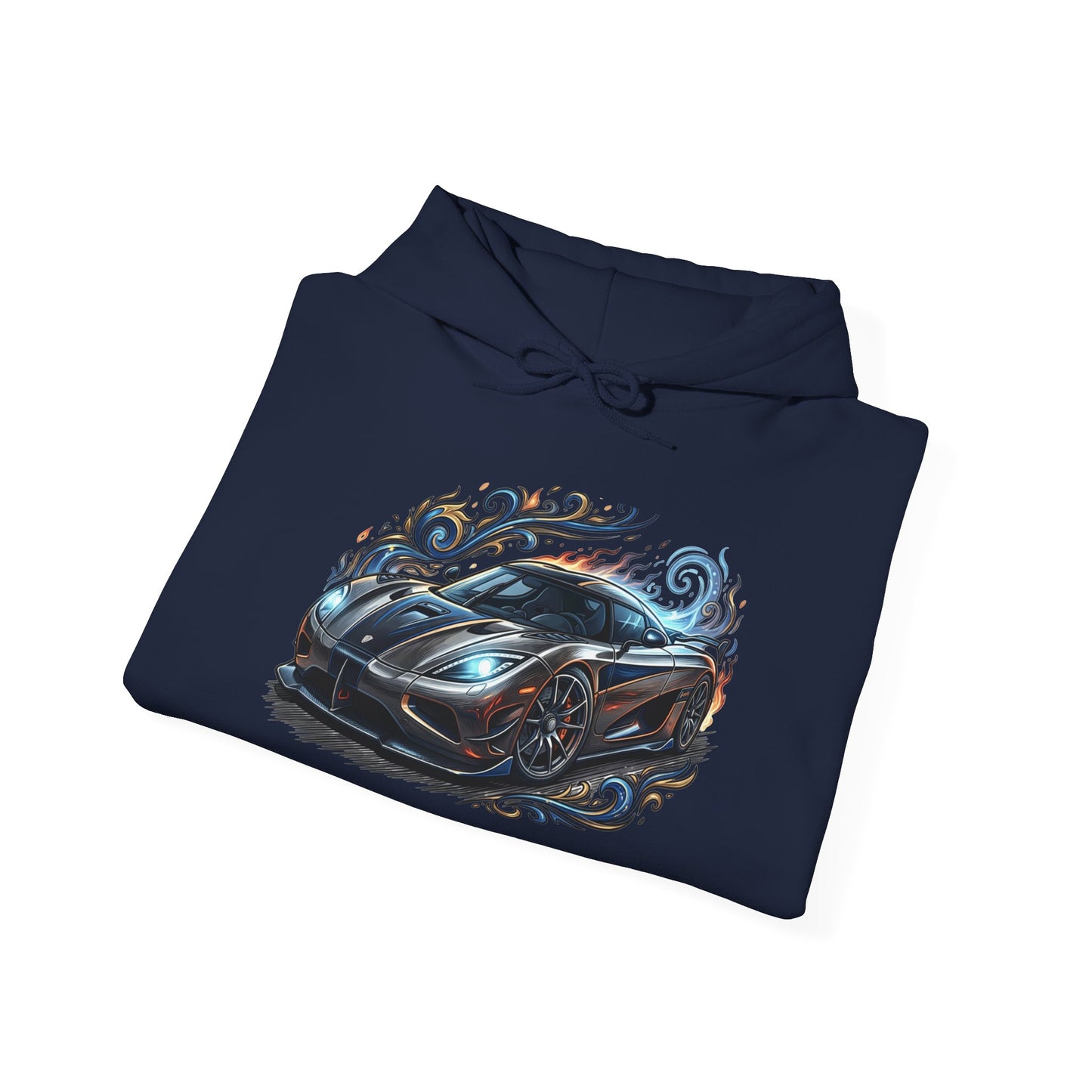 Racing Car Graphic Hoodie — Sleek Sports Supercar Illustration