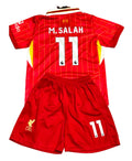 Mohamed Salah Liverpool Kids Jersey Set Soccer Football Toddler Youth Uniform Kit