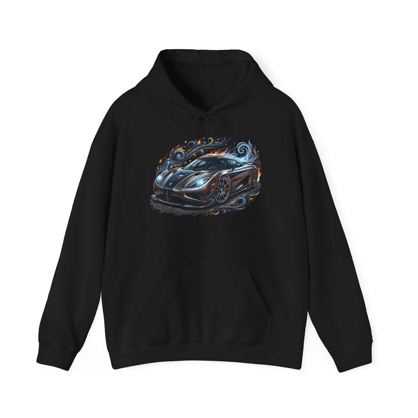 Racing Car Graphic Hoodie — Sleek Sports Supercar Illustration