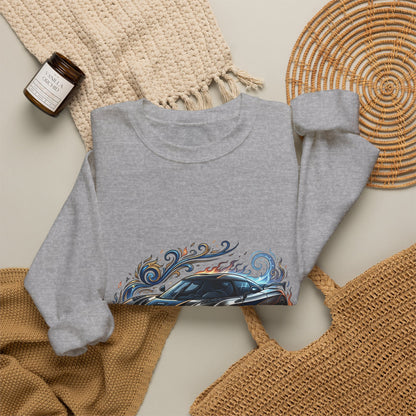 Sports Car Crewneck Sweatshirt — Black Supercar Graphic