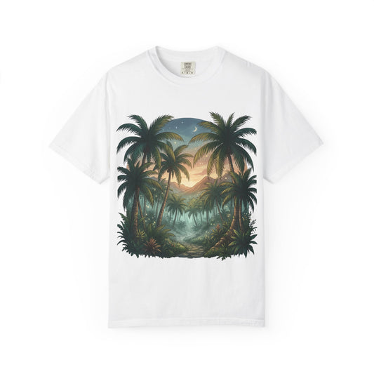 Tropical State of Mind T-Shirt — Palm Tree Sunset Graphic Tee