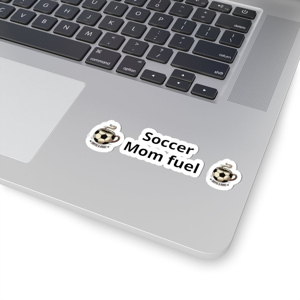 Soccer Mom Fuel Sticker Set — Coffee & Soccer Ball Kiss-Cut Decals