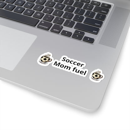 Soccer Mom Fuel Sticker Set — Coffee & Soccer Ball Kiss-Cut Decals
