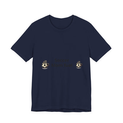 Soccer Mom Fuel T‑Shirt — Coffee & Soccer Ball Graphic Tee
