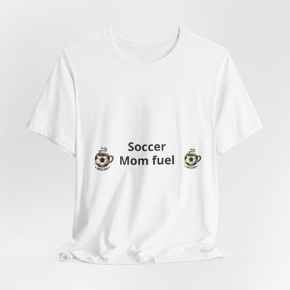Soccer Mom Fuel T‑Shirt — Coffee & Soccer Ball Graphic Tee
