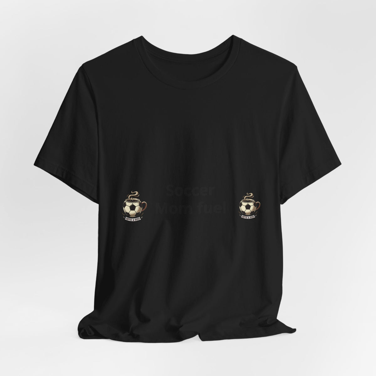 Soccer Mom Fuel T‑Shirt — Coffee & Soccer Ball Graphic Tee