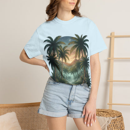 Tropical State of Mind T-Shirt — Palm Tree Sunset Graphic Tee