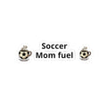 Soccer Mom Fuel Sticker Set — Coffee & Soccer Ball Kiss-Cut Decals