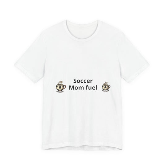 Soccer Mom Fuel T‑Shirt — Coffee & Soccer Ball Graphic Tee