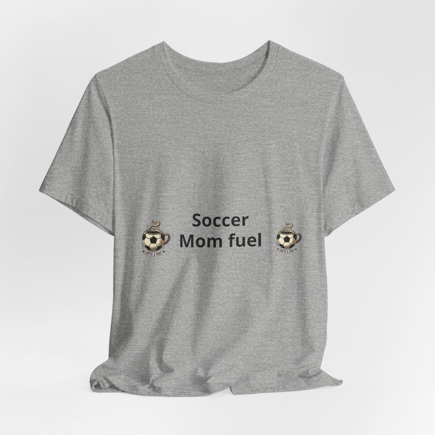 Soccer Mom Fuel T‑Shirt — Coffee & Soccer Ball Graphic Tee