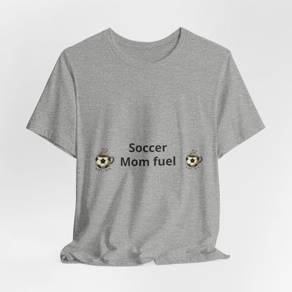 Soccer Mom Fuel T‑Shirt — Coffee & Soccer Ball Graphic Tee