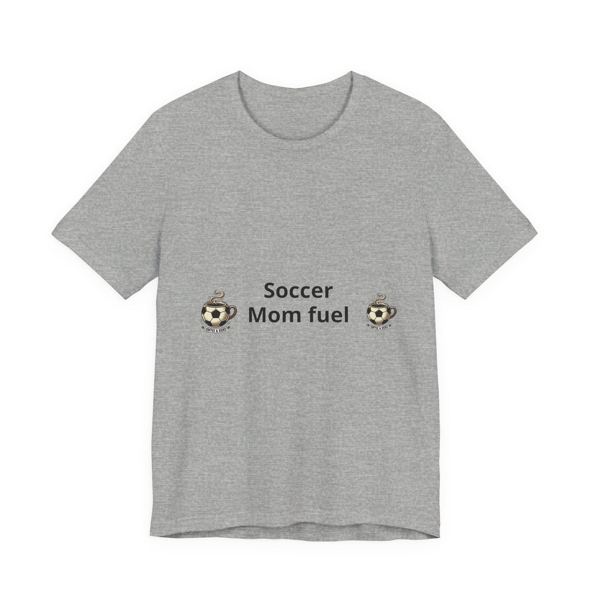 Soccer Mom Fuel T‑Shirt — Coffee & Soccer Ball Graphic Tee