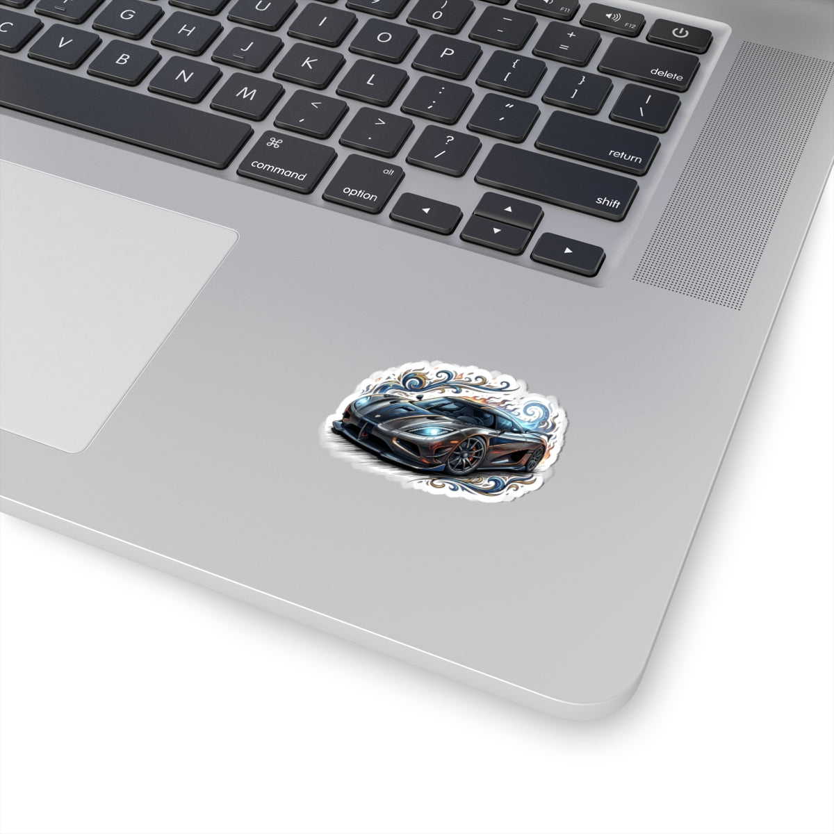Sports Car Kiss-Cut Sticker — Performance Supercar Decal for Laptops & Gear