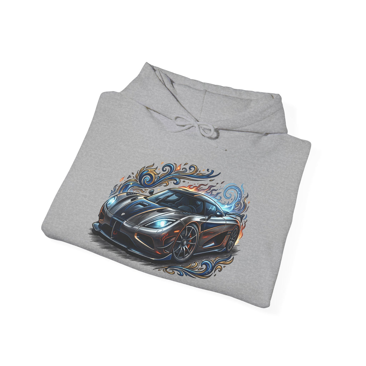Racing Car Graphic Hoodie — Sleek Sports Supercar Illustration