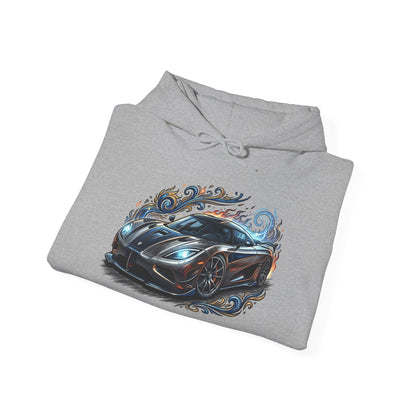 Racing Car Graphic Hoodie — Sleek Sports Supercar Illustration