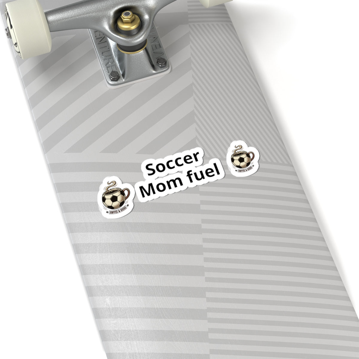 Soccer Mom Fuel Sticker Set — Coffee & Soccer Ball Kiss-Cut Decals