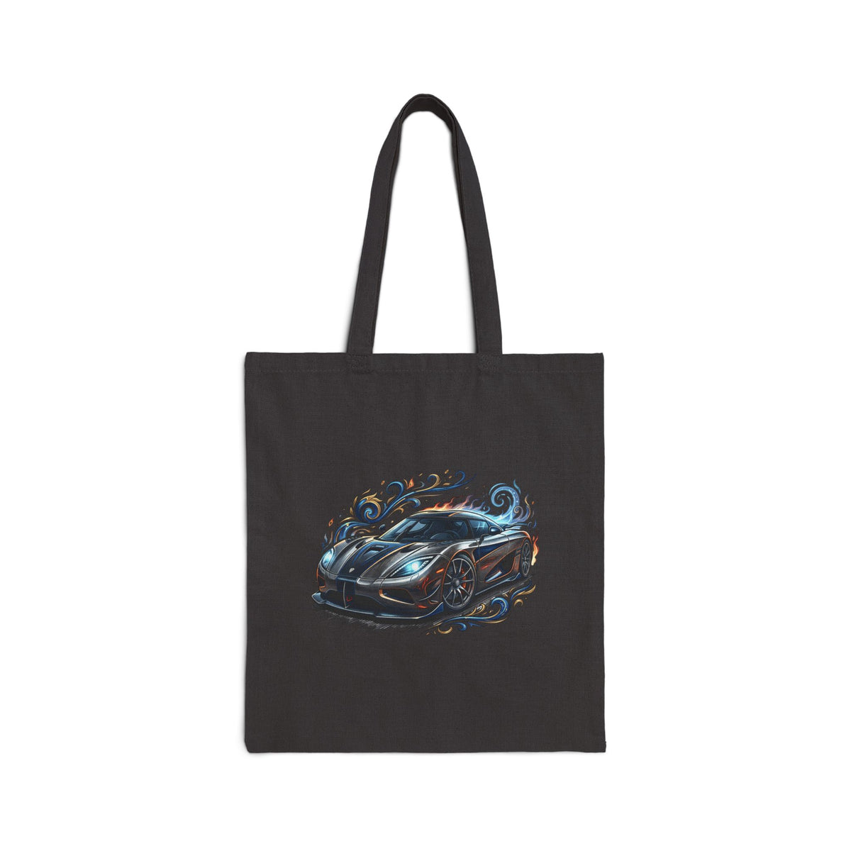 Sports Car Canvas Tote Bag — Retro Racing Design