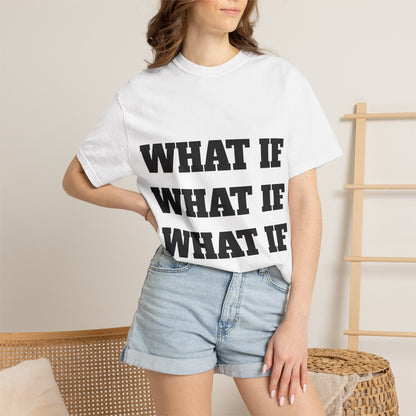 What If — Graphic T-Shirt (Back: “Overthinking Solves Nothing”)
