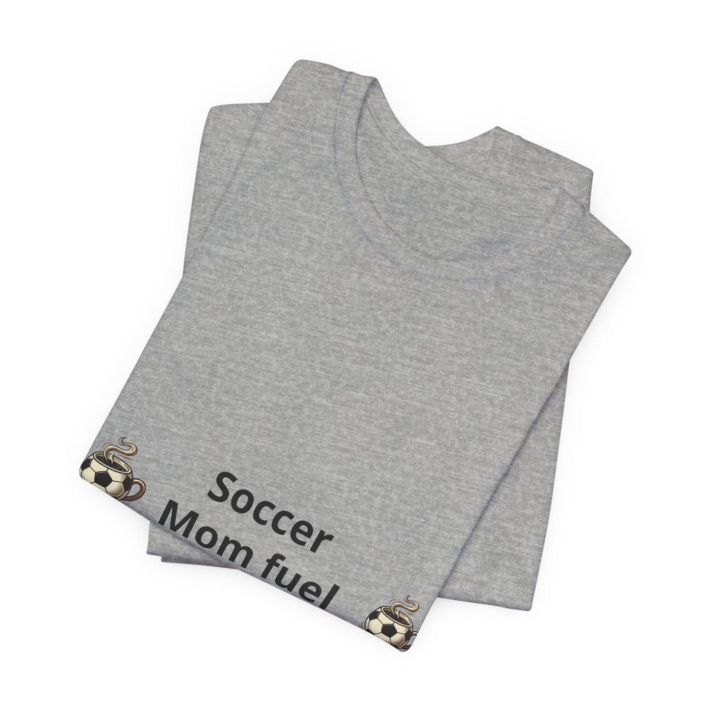 Soccer Mom Fuel T‑Shirt — Coffee & Soccer Ball Graphic Tee