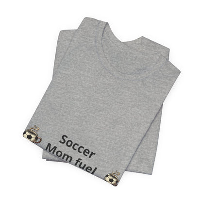 Soccer Mom Fuel T‑Shirt — Coffee & Soccer Ball Graphic Tee