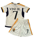 Vini Jr Kids Jersey White/Gold Real Madrid Youth and Toddler Sizes