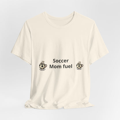 Soccer Mom Fuel T‑Shirt — Coffee & Soccer Ball Graphic Tee