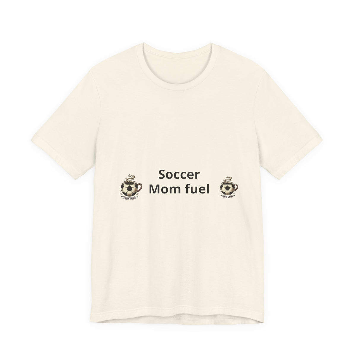 Soccer Mom Fuel T‑Shirt — Coffee & Soccer Ball Graphic Tee