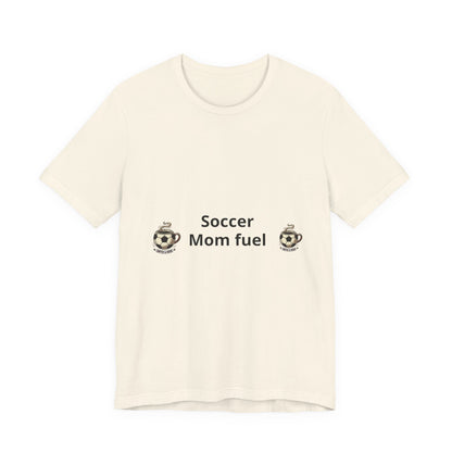 Soccer Mom Fuel T‑Shirt — Coffee & Soccer Ball Graphic Tee