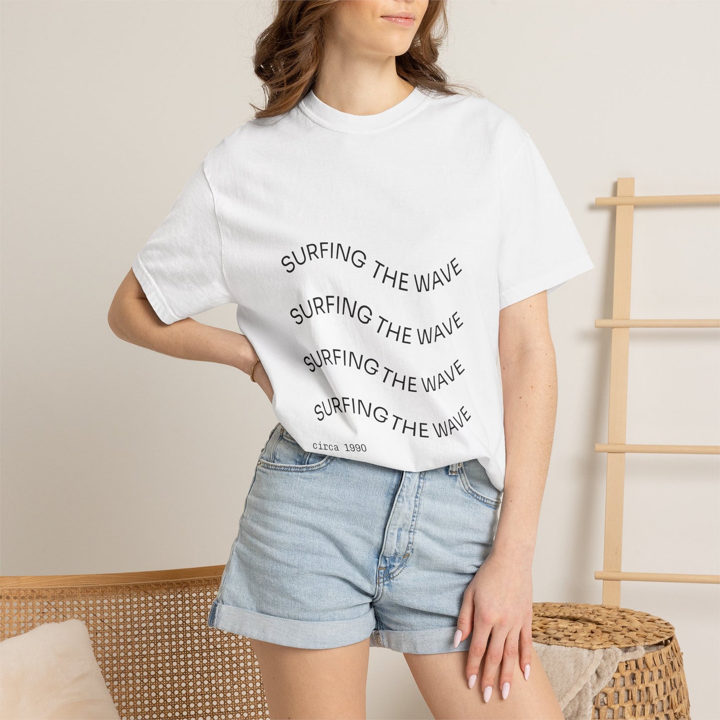 Surfing The Wave Graphic T-Shirt — Retro Beach Vibe Tee