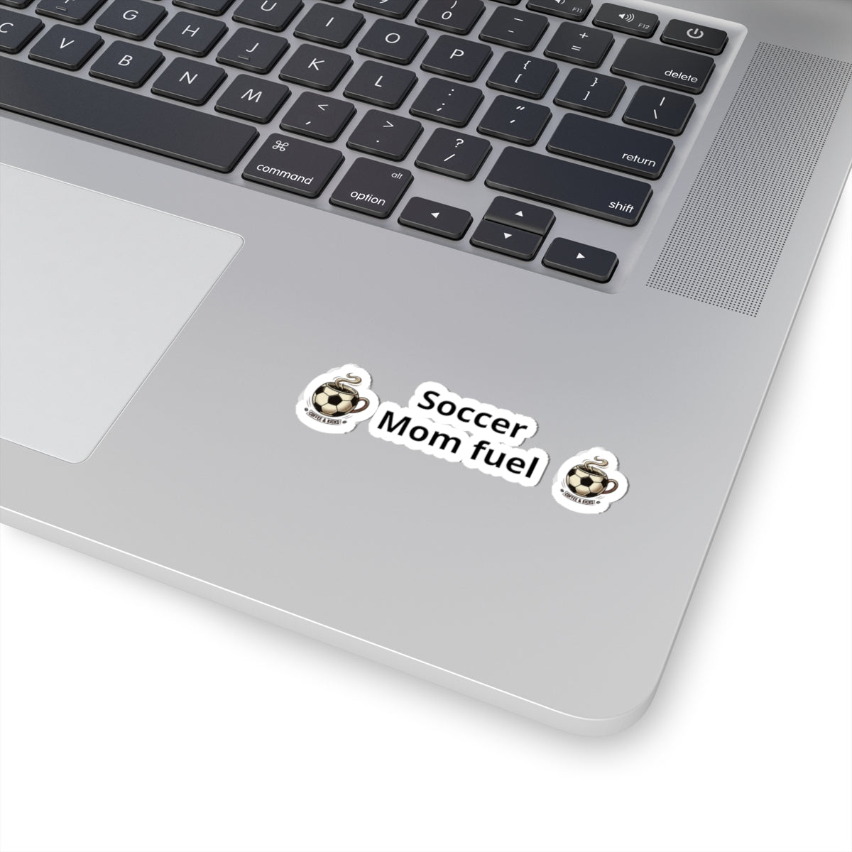 Soccer Mom Fuel Sticker Set — Coffee & Soccer Ball Kiss-Cut Decals