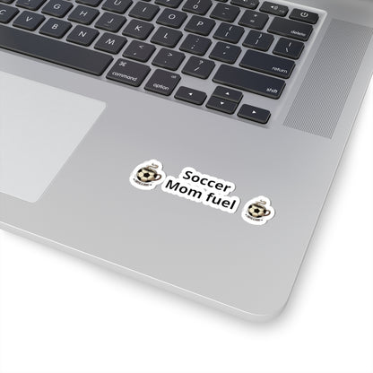 Soccer Mom Fuel Sticker Set — Coffee & Soccer Ball Kiss-Cut Decals