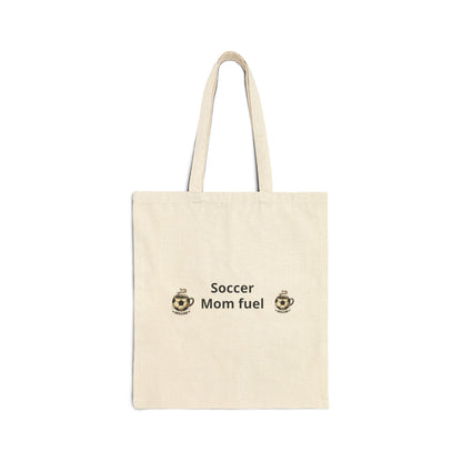 Tote Bag — “Soccer Mom Fuel” Cotton Canvas Grocery & Game-Day Tote