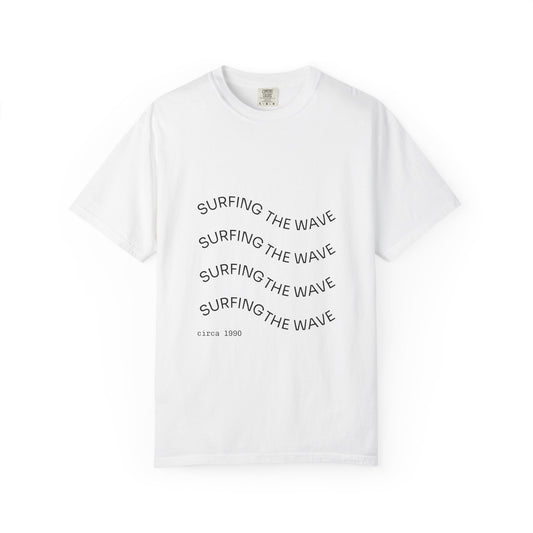 Surfing The Wave Graphic T-Shirt — Retro Beach Vibe Tee