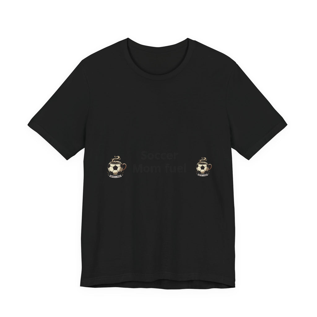 Soccer Mom Fuel T‑Shirt — Coffee & Soccer Ball Graphic Tee