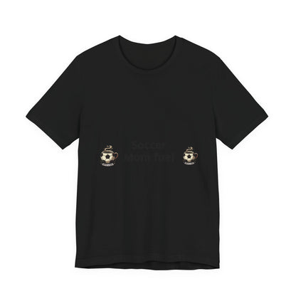 Soccer Mom Fuel T‑Shirt — Coffee & Soccer Ball Graphic Tee