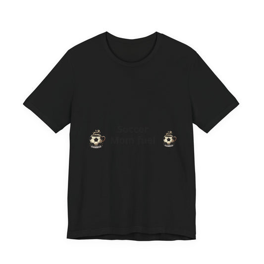 Soccer Mom Fuel T‑Shirt — Coffee & Soccer Ball Graphic Tee