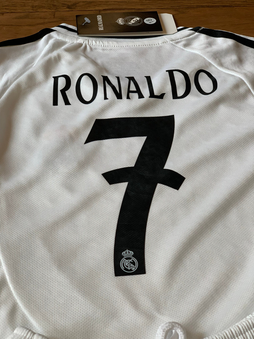 Ronaldo 7 White Kids Soccer Jersey Real Madrid Youth Toddler Sizes