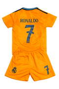 Ronaldo 7 Real Madrid Away Orange 3rd Jersey Toddler/Youth Soccer Jersey Kids Kit