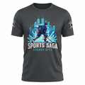 Hockey City Tee with bold athletic graphic and city skyline design