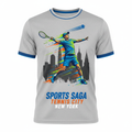 Tennis City Tee with bold athletic graphic and city skyline design